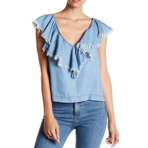 Plenty by Tracy Reese Chambray Tank Top medium